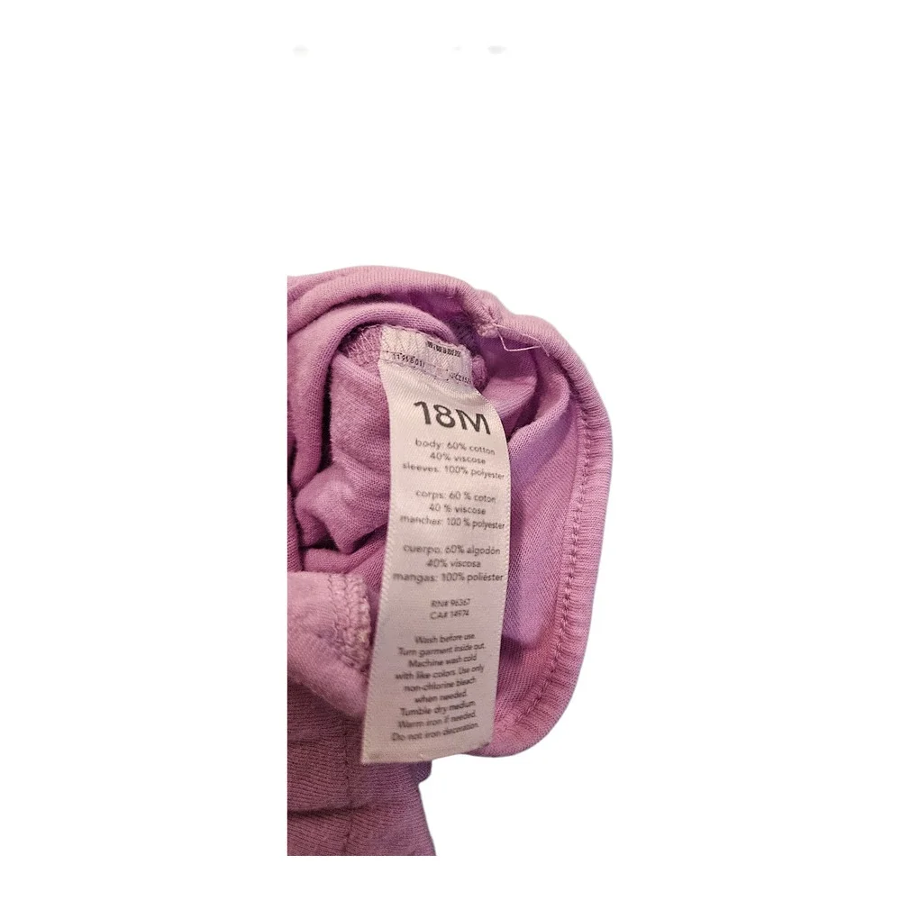 OshKosh Child Size 18M Light Purple Sleeveless Snap Closure Bodysuit